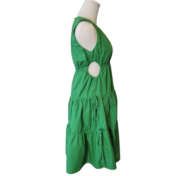Yulia Prokhoiva Anthropologie Green Cutout Dress Size 8 - Picture 4 of 6